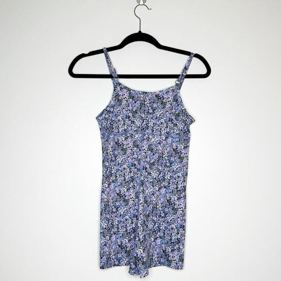 NEW Beach Riot Jordan Floral Romper Women's Blue Ditzy Lilac Size Small - Picture 3 of 5